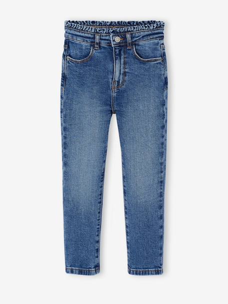 Slim-fit jeans for girls light blue+medium blue 