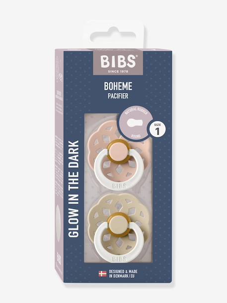 Pack of 2 Boheme night dummies BIBS blush 