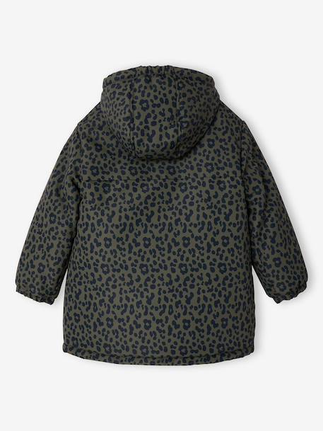 Reversible parka for kids khaki 