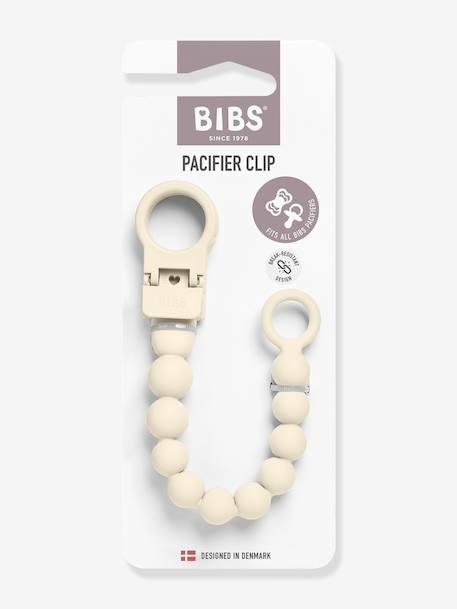 Beaded dummy clip BIBS beige+blush+ecru+petrol blue+sage green 