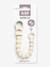 Beaded dummy clip BIBS beige+blush+ecru+petrol blue+sage green 