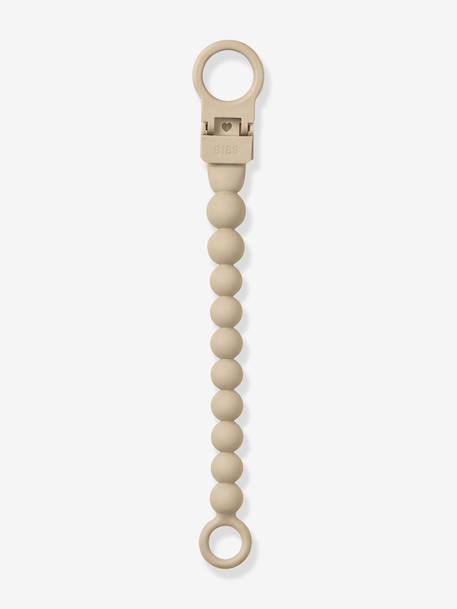 Beaded dummy clip BIBS beige+blush+ecru+petrol blue+sage green 