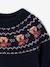Jacquard knit jumper with long sleeves for baby boys navy blue 