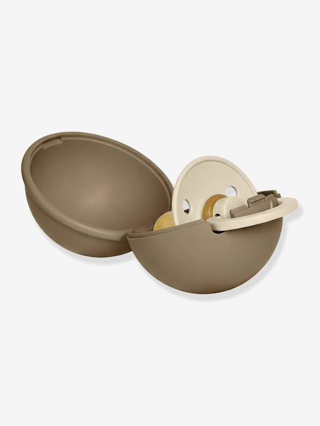 Dummy with mini case BIBS beige+ecru 