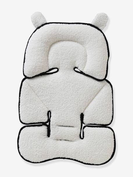 Dual Fabric Reducer Cushion for Pushchair White 