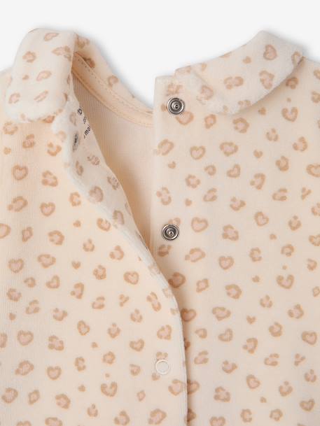 Pack of 2 pyjamas with back opening for baby girls marl beige 