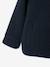 Woollen Fabric Coat with Hood marl beige+navy blue 