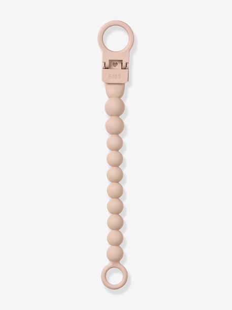 Beaded dummy clip BIBS beige+blush+ecru+petrol blue+sage green 