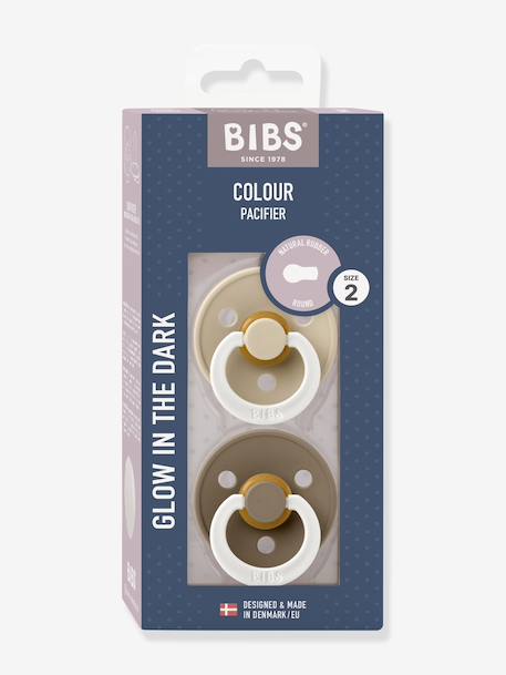 Pack of 2 Dummies, BIBS Colour, Size 2 from 6 to 18 mo. beige+blush+Dark Grey+green+Ivory/Blush+Light Green+Red/Multi+sage green 