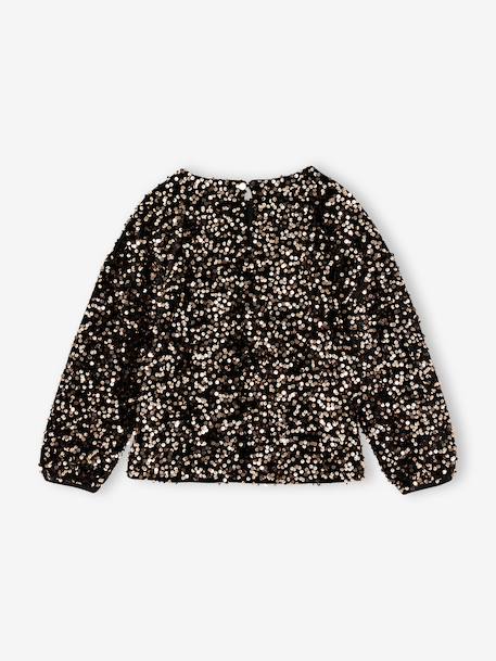 Sequin sweatshirt for girls chocolate 