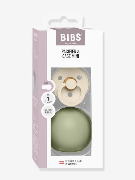 Dummy with mini case BIBS beige+ecru 