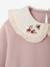 Sweatshirt with Peter Pan collar for girls pale pink 