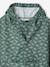 Hooded Rain Poncho with Dinosaur Print for Boys indigo+khaki 