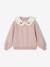 Sweatshirt with Peter Pan collar for girls pale pink 