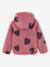 Girls' floral pop hooded sherpa jacket ecru+mauve+vanilla 