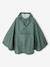 Hooded Rain Poncho with Dinosaur Print for Boys indigo+khaki 