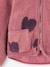 Girls' floral pop hooded sherpa jacket ecru+mauve+vanilla 