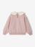 Sweatshirt with Peter Pan collar for girls pale pink 