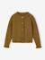 Long-sleeved cardigan for girls olive+pale pink 