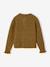 Long-sleeved cardigan for girls olive+pale pink 