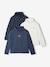 Pack of 3 High Neck Tops, for Girls ecru+ink blue+PINK LIGHT 2 COLOR/MULTICOL R 