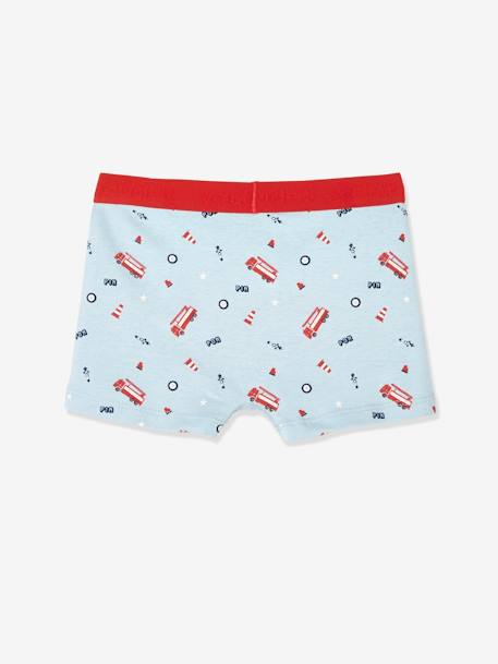 Pack of 3 'Fire-fighter' Boxer Shorts for Boys White Stripes 