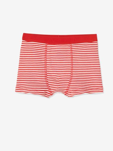 Pack of 3 'Fire-fighter' Boxer Shorts for Boys White Stripes 