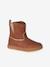 Zip-up boots for girls brown 