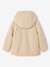 Hooded sherpa coat for girls ecru 