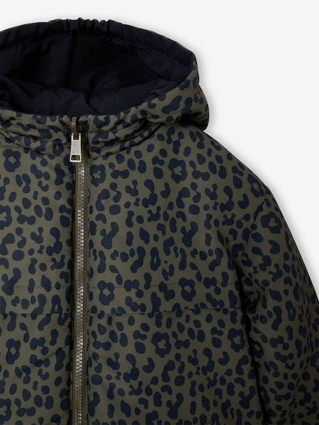 Reversible parka for kids khaki 