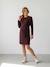 Maternity and nursing dress brown 