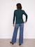 Long-sleeved maternity and nursing T-shirt fir green 