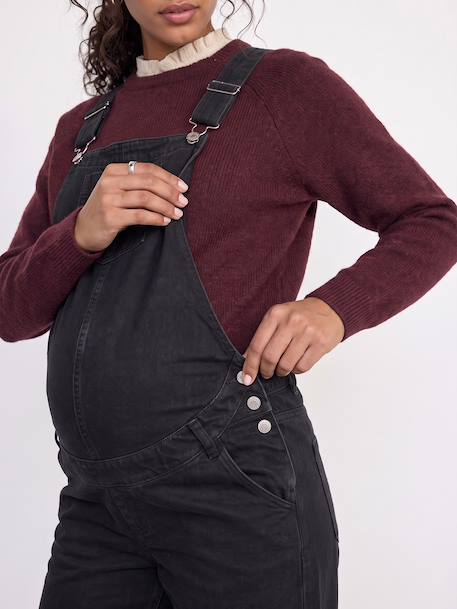 Maternity dungarees black 