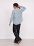 Embroidered Cotton Muslin Shirt, Maternity & Nursing chambray blue+white 