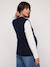 Maternity knit jumper with frill collar navy blue 
