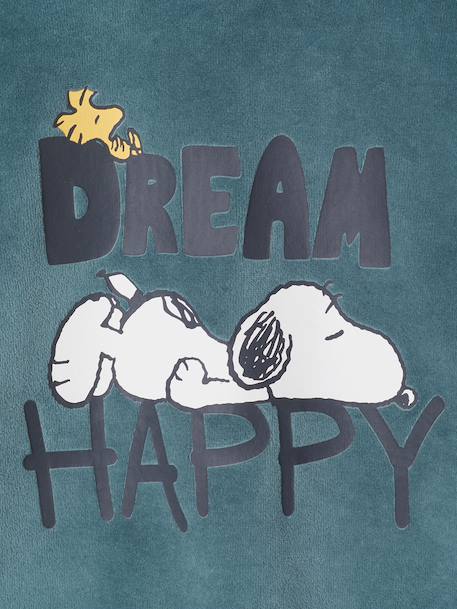 Snoopy velour pyjamas for boys aqua green 