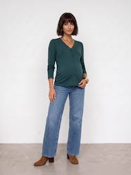 Maternity-Long-sleeved maternity and nursing T-shirt