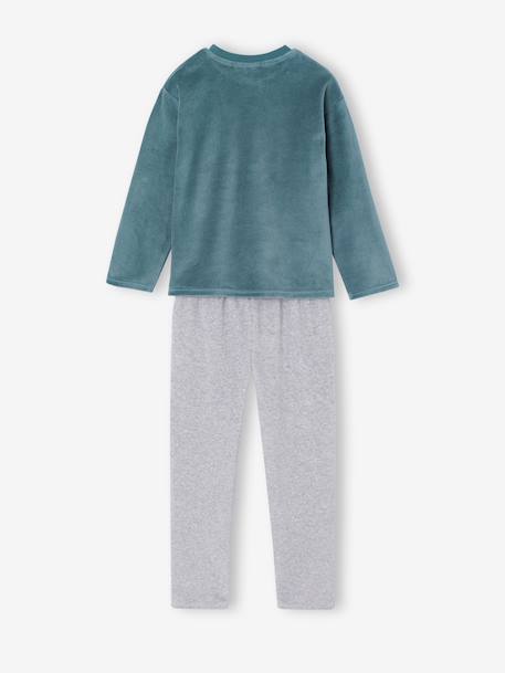 Snoopy velour pyjamas for boys aqua green 