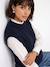 Maternity knit jumper with frill collar navy blue 