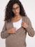 Maternity and nursing wrap cardigan taupe 