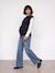 Maternity knit jumper with frill collar navy blue 