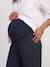 Maternity trousers with belly band navy blue 