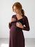 Maternity and nursing dress brown 
