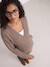 Maternity and nursing wrap cardigan taupe 