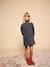 Printed dress for girls denim grey 