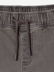-Denim-Effect Fleece Joggers, Easy to Put On, for Boys