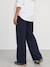 Maternity trousers with belly band navy blue 