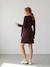 Maternity and nursing dress brown 