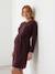 Maternity and nursing dress brown 