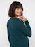 Long-sleeved maternity and nursing T-shirt fir green 